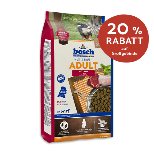 bosch Hundefutter Adult mit Lamm & Reis