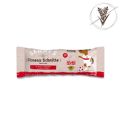 Sammy&#8217;s VfB-Fitness-Schnitte mit &#196;pfeln & Blaubeeren