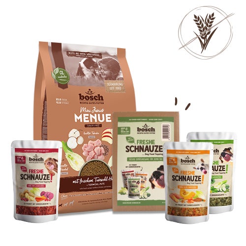 Kombi-Paket MENUE Mini Junior Tierwohl-Huhn & Freshe Schnauze "Gemüsekiste"