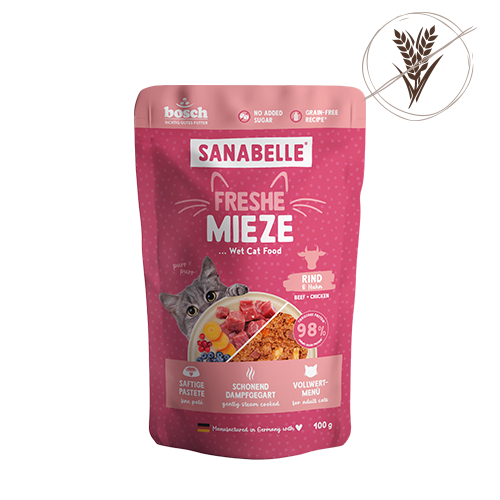 Sanabelle Freshe Mieze wet food beef & chicken grain-free