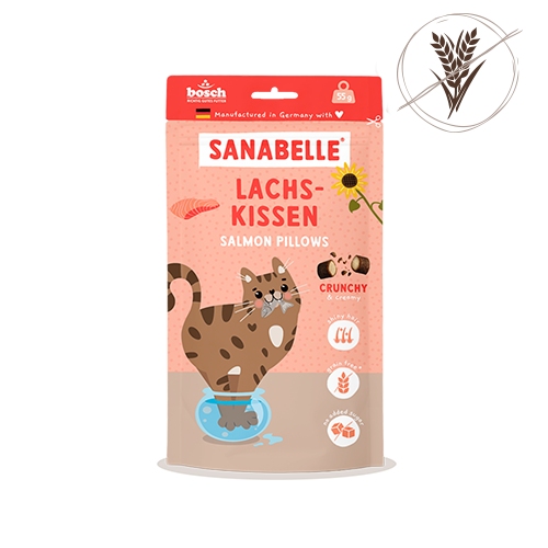 Sanabelle cat treats salmon pillows