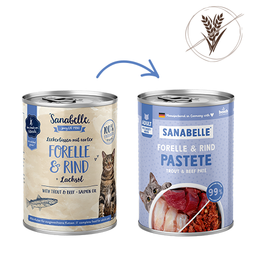 Sanabelle wet food pâté – trout & beef
