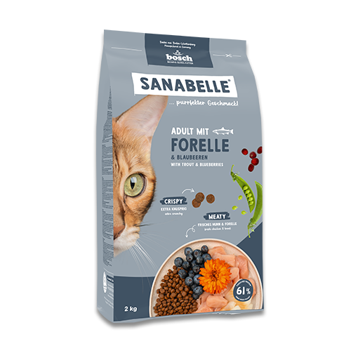 Sanabelle Adult mit Forelle & Blaubeeren