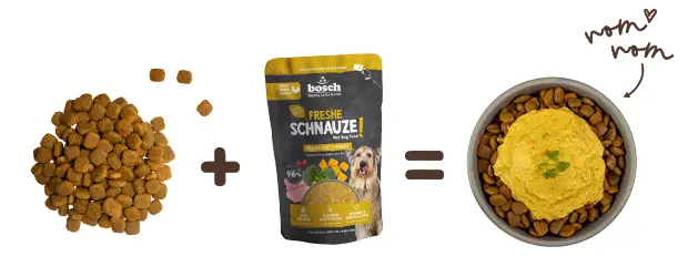 Serving suggestion Freshe Schnauze wet food
