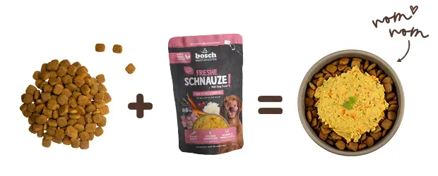 Serving suggestion Freshe Schnauze wet food