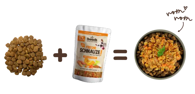 Bosch Freshe Schnauze – Scatola Per Verdure 6 X 200 G | Pacchetto Misto Con Condimenti Rossi, Verdi E Gialli Per Cibo Per Cani | Adatto Per Cibo Secco E Umido - 11