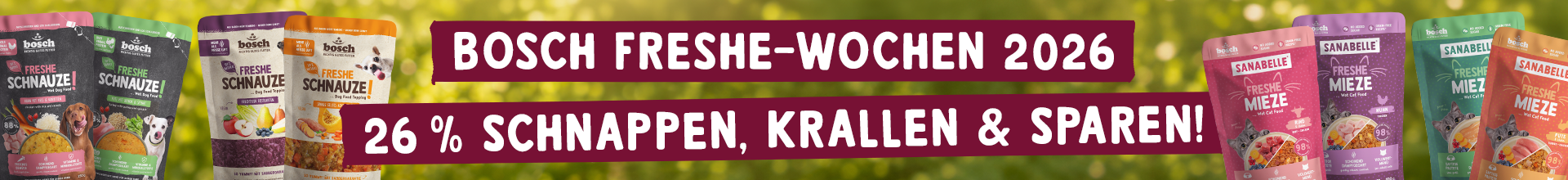 bosch Freshe-Wochen: 26 % Rabatt auf Freshe Mieze