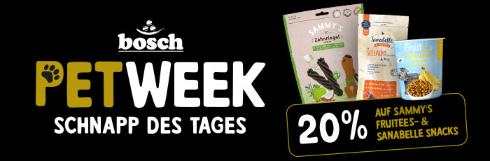 Petweek 2026 - 20 % auf Hunde- & Katzensnacks