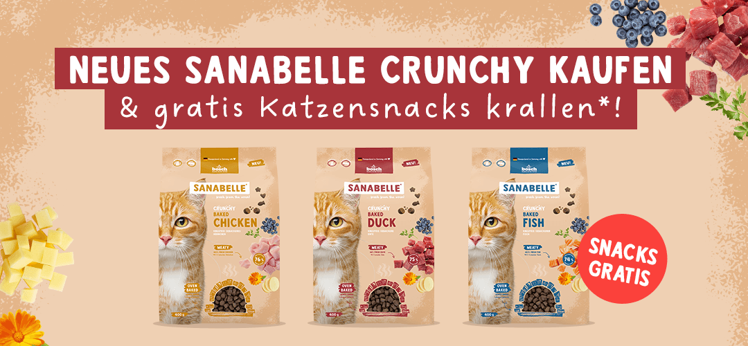 Sanabelle Crunchy kaufen + GRATIS Katzensnack erhalten!