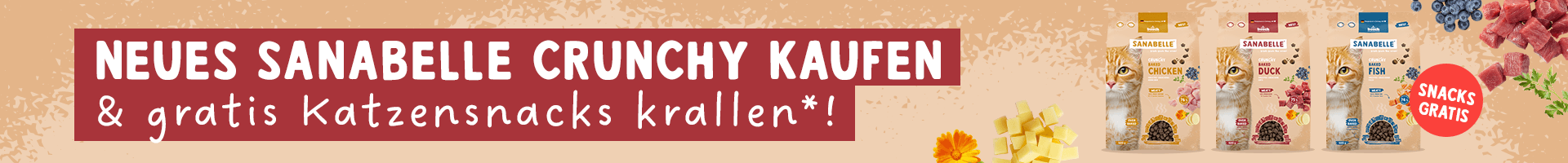Sanabelle Crunchy kaufen + GRATIS Katzensnack erhalten!