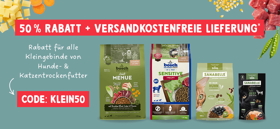 50 % Rabatt auf Kleingebinde