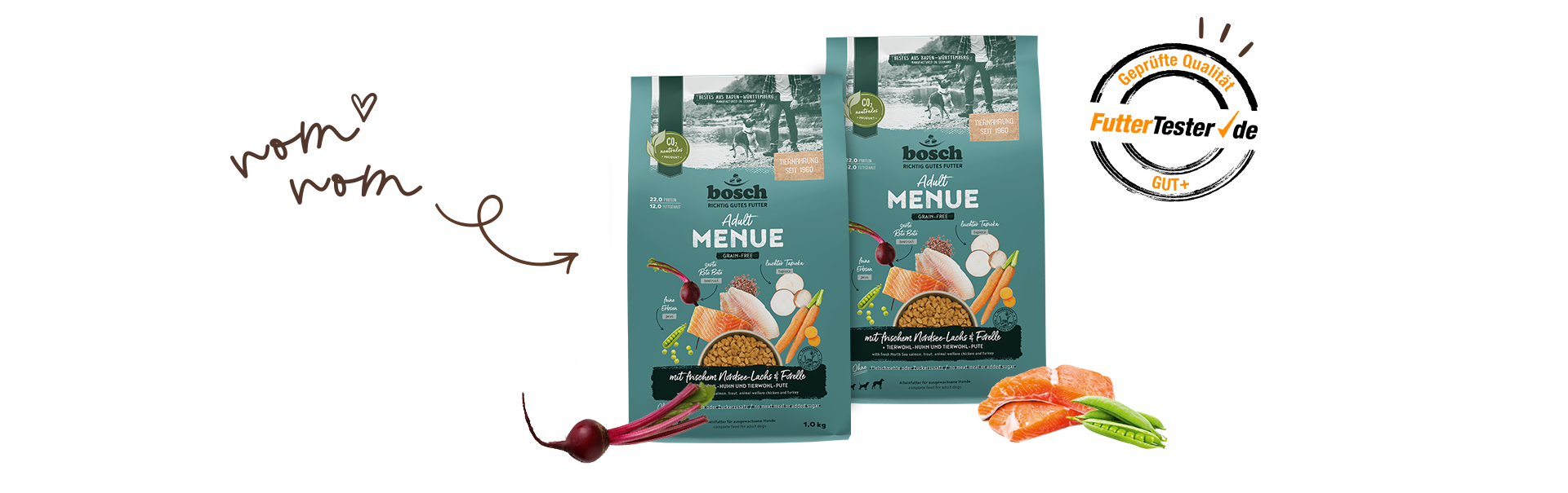 Hundefutter von bosch Tiernahrung ausgezeichnet Getreidefreies Hundefutter mit Lachs und Forelle