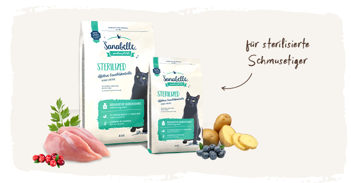 Sanabelle Sterilized: Katzenfutter für sterilisierte/kastrierte Katzen Sanabelle Sterilized: Katzenfutter für sterlisierte/kastrierte Katzen